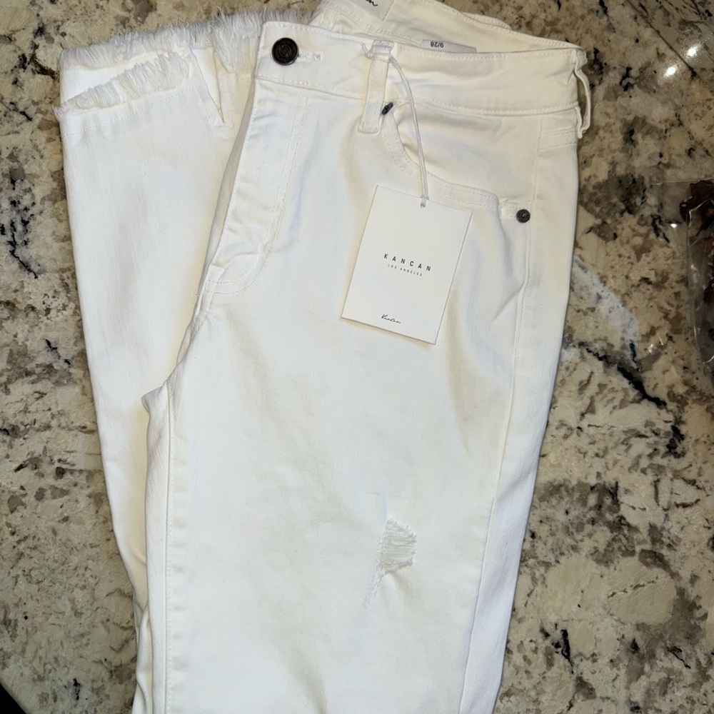 Kancan white estillo distressed jean